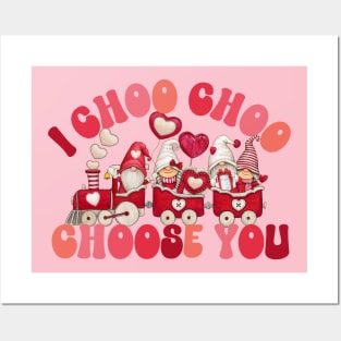 I Choo Choo Choose You-Valentine's Day Cute Genome Heart Train Posters and Art